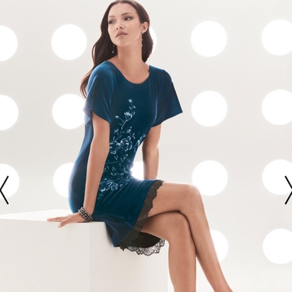 NWT White House Black Market Velvet Dress